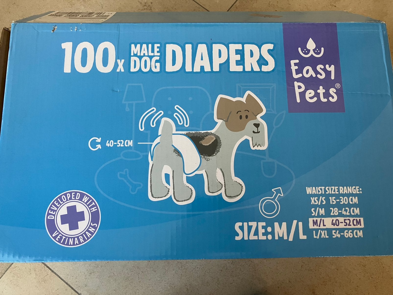 Luiers voor honden, reu, ongeveer 75 stuks, medium/large, Dieren en Toebehoren, Ophalen, Zo goed als nieuw