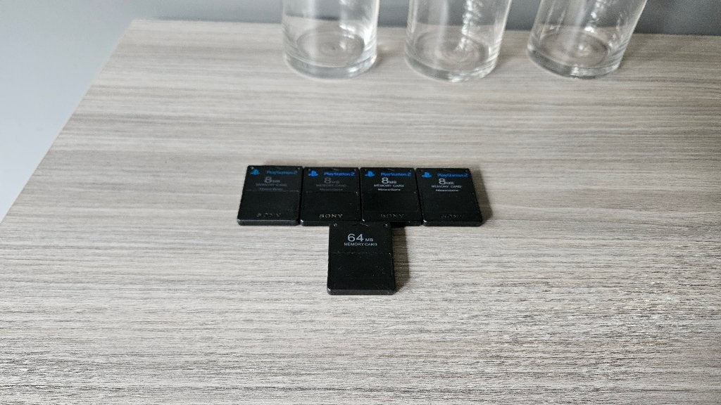 5 MagicGate 8MB PlayStation 2 ps2 geheugenkaarten zwart, Ophalen of Verzenden, Gebruikt, Zwart