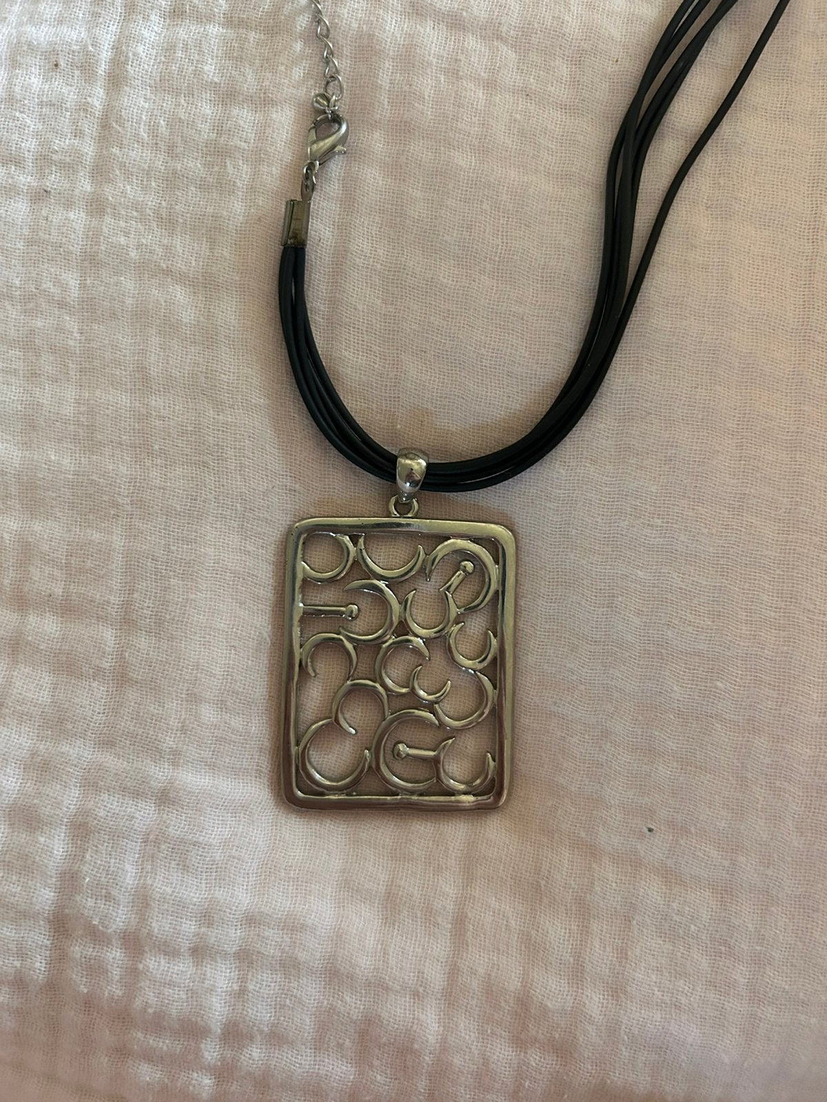 Chunky ketting, Ophalen of Verzenden, Zo goed als nieuw, Zilver, Met hanger