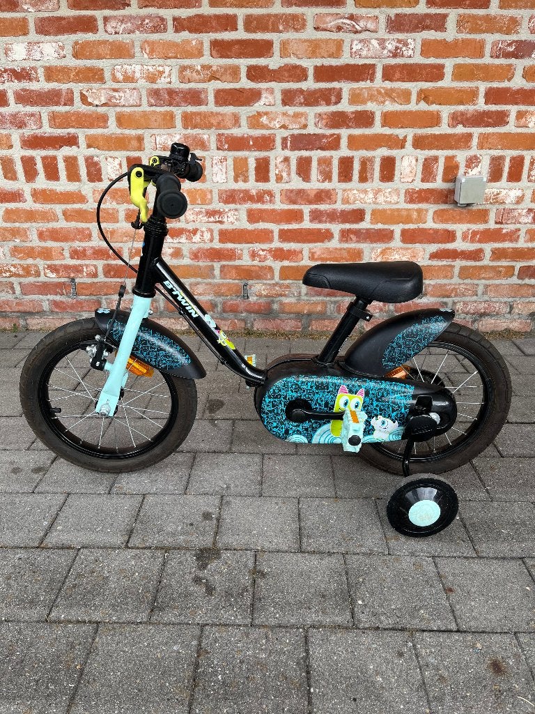 Kinderfiets 14 inch, Ophalen, Zijwieltjes, Gebruikt, Velgrem