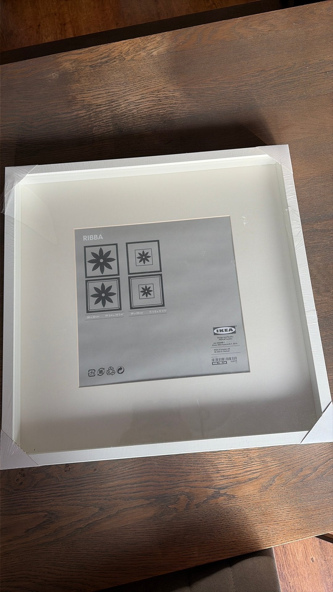 Fotokader 50x50, Audio, Tv en Foto, Fotografie | Fotolijsten, Ophalen, Nieuw, Wit, Standaard fotolijst