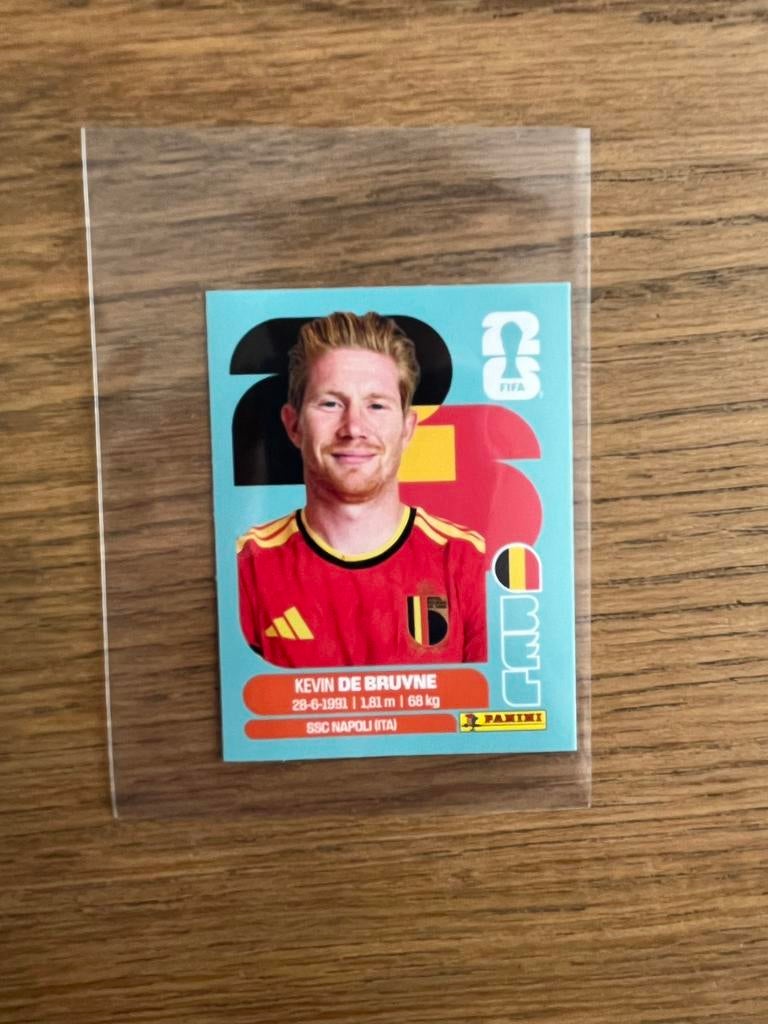 Kevin De Bruyne sticker WK 2026, Enlèvement ou Envoi, Neuf, Affiche, Image ou Autocollant