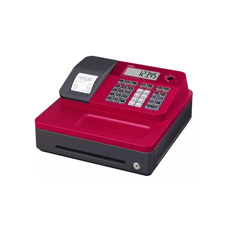 Casio kassa rood inclusief enkele kassarollen, Articles professionnels, Enlèvement ou Envoi