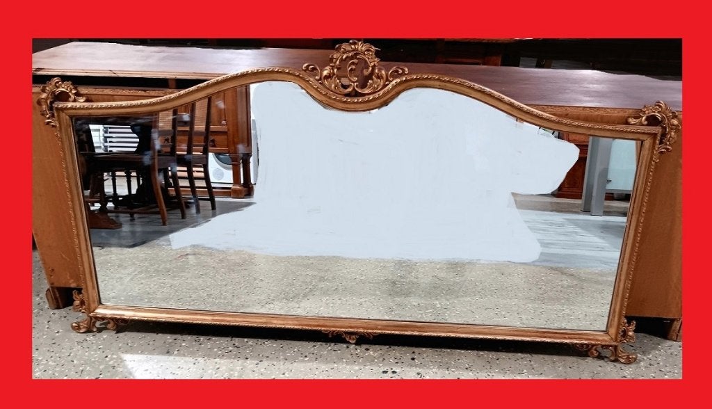Grand miroir vintage 78cm x 180cm, 125 cm ou plus, Moins de 100 cm, Enlèvement, Utilisé