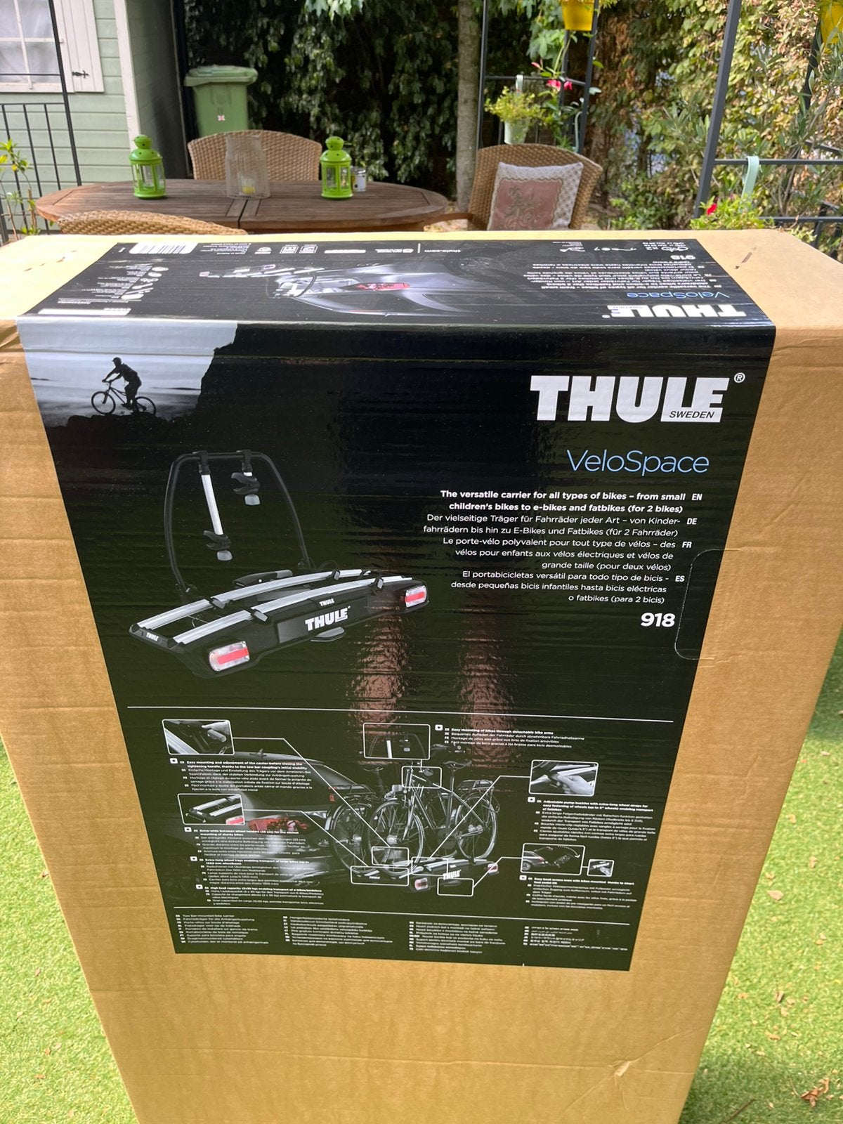 Thule 918 velospace , nieuw in doos voor ebikes tot 60kg, Neuf, Support d'attelage, 2 vélos, Enlèvement