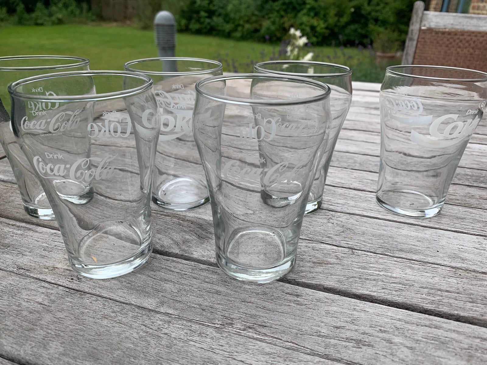 Vintage cola glazen, Verzamelen, Glas en Drinkglazen, Ophalen, Zo goed als nieuw