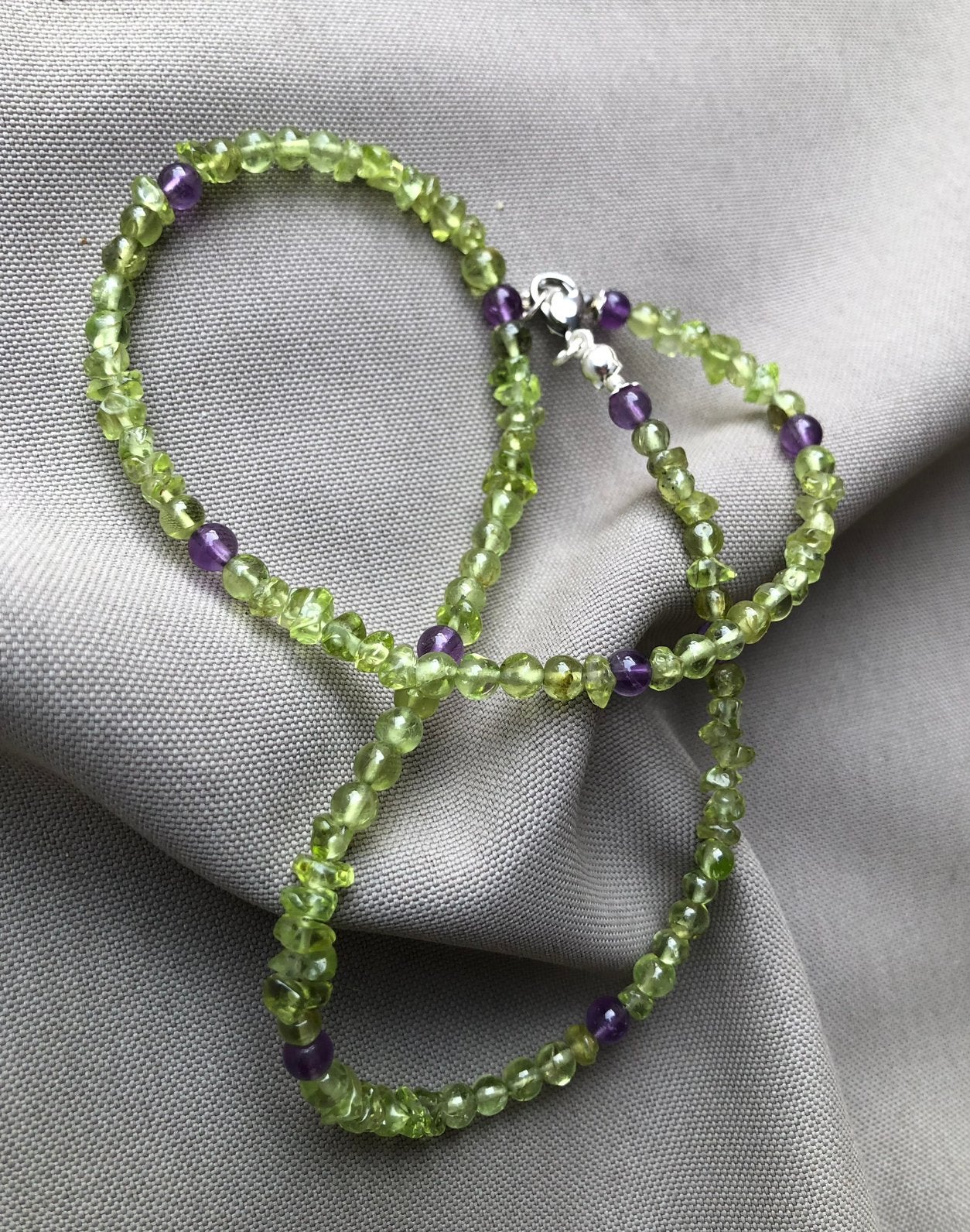 Collier en peridot et améthyste, Enlèvement ou Envoi, Comme neuf