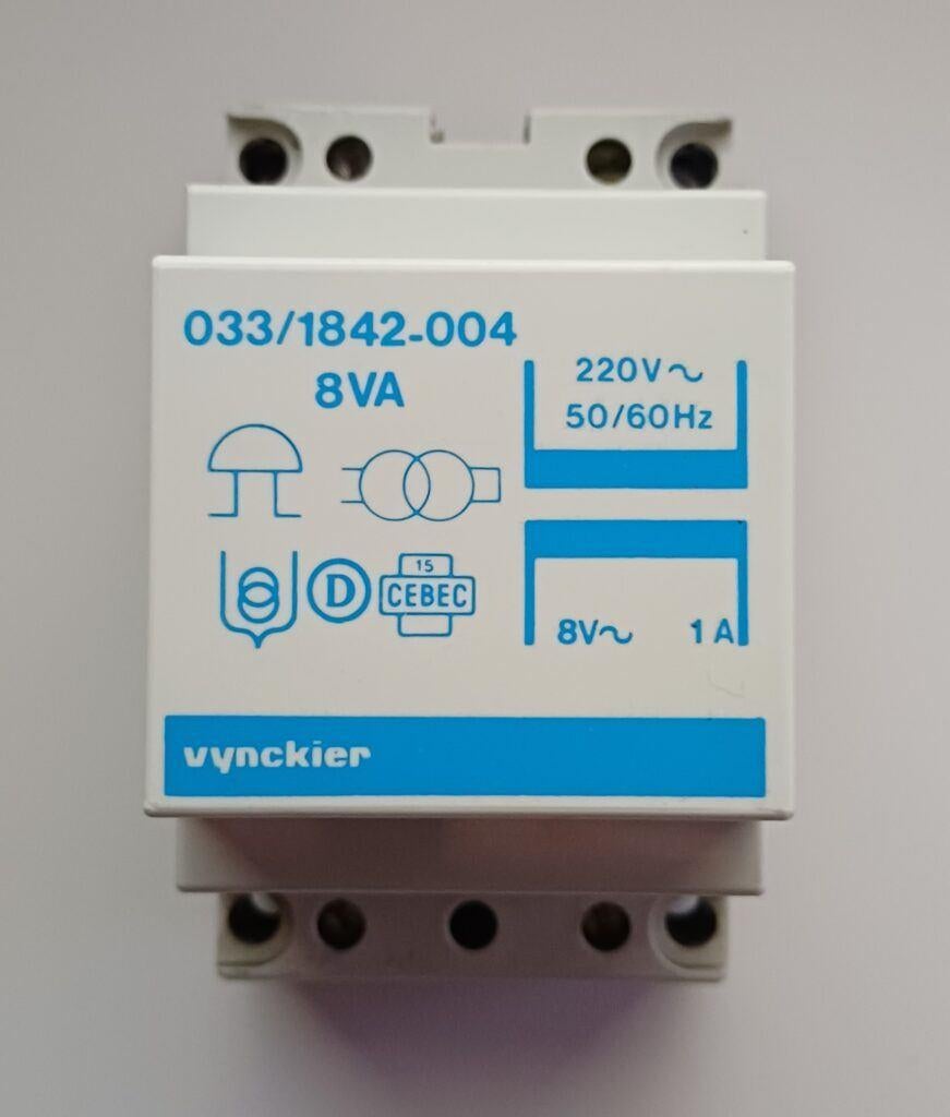 Vynckier transfo 8VA 220V-8V 1A, Ophalen, Gebruikt