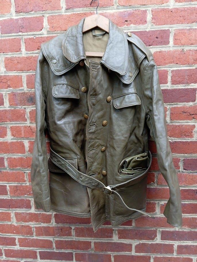 Veste cuir motard ABL, Collections, Objets militaires | Général, Armée de terre, Enlèvement ou Envoi
