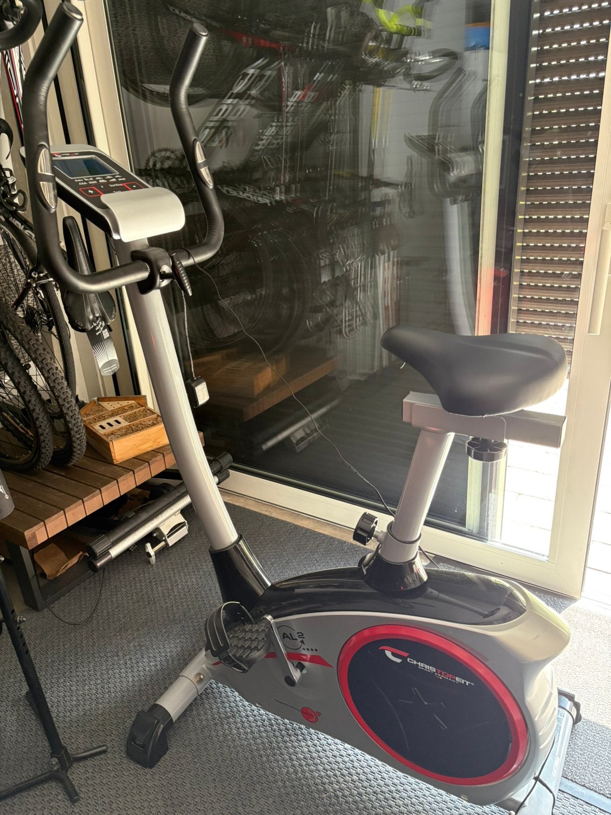 Hometrainer AL2 christopeit, Sports & Fitness, Enlèvement, Utilisé, Jambes, Vélo d'appartement