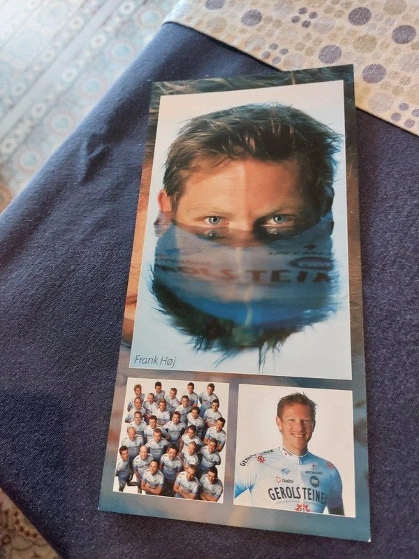 Wielerkaart : Frank Hoj / Gerolsteiner, Verzamelen, Ophalen of Verzenden, Gebruikt, Poster, Plaatje of Sticker