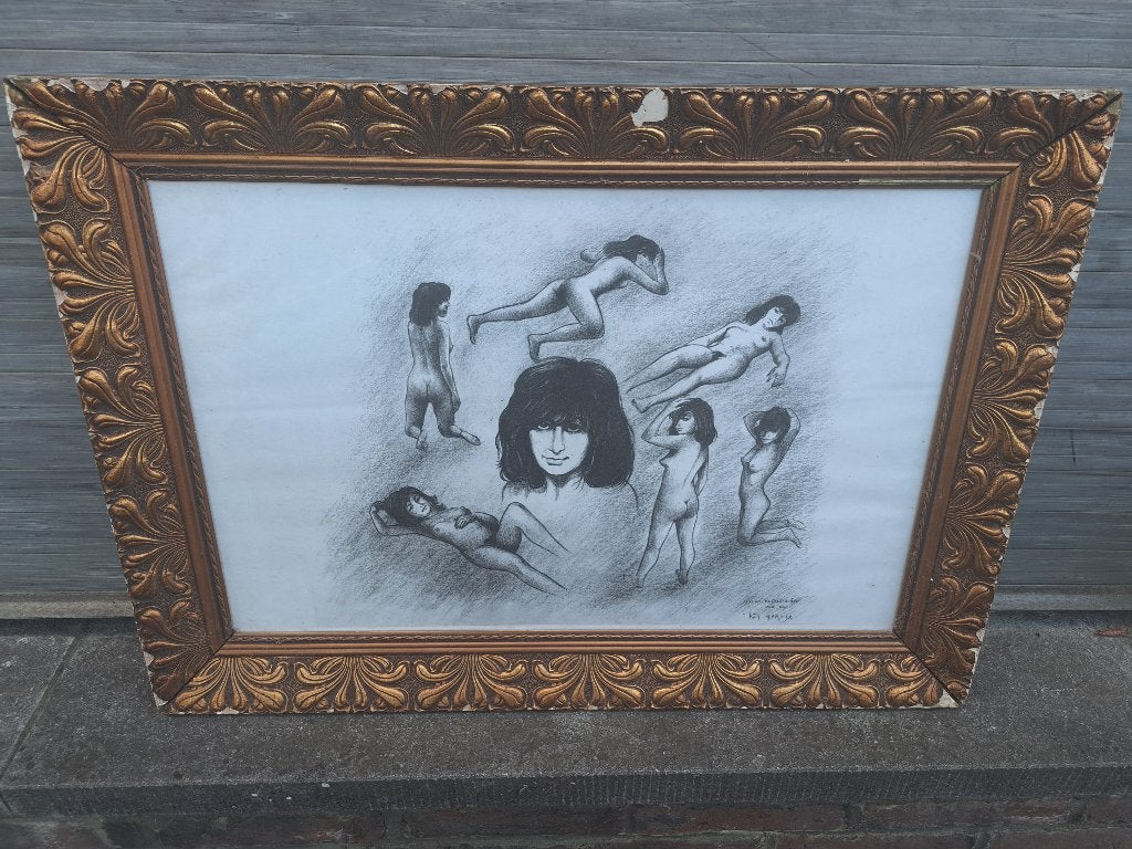 lithographie femme nue signe ben genaux, Enlèvement ou Envoi, Lithographie
