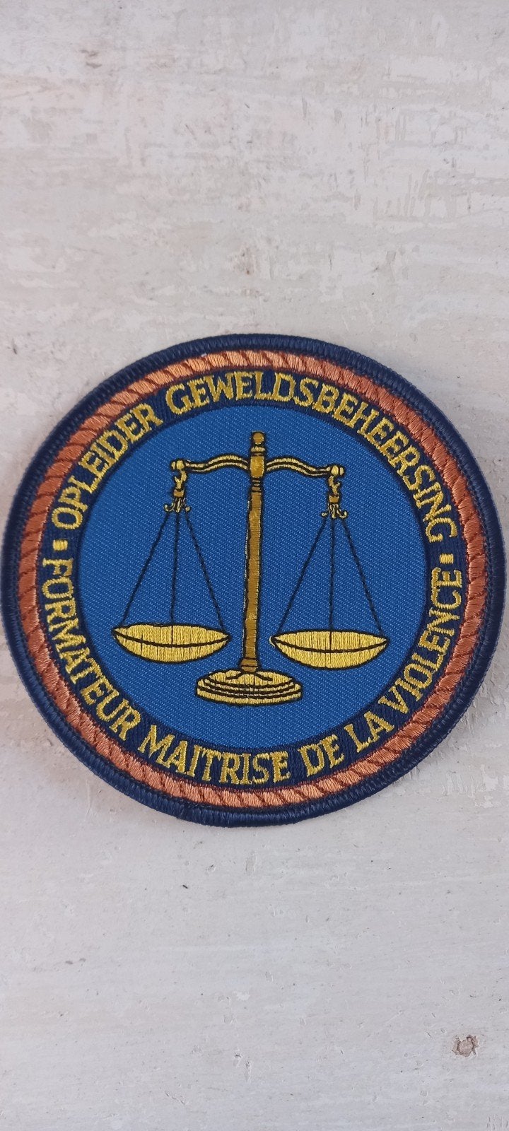 badge patch écusson gendarmerie rijkswacht maîtrise violence, Enlèvement ou Envoi, Gendarmerie