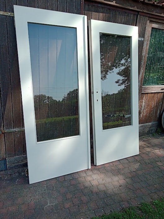 dubbelslag binnendeuren 25€., Enlèvement, Utilisé, Verre, Porte intérieure