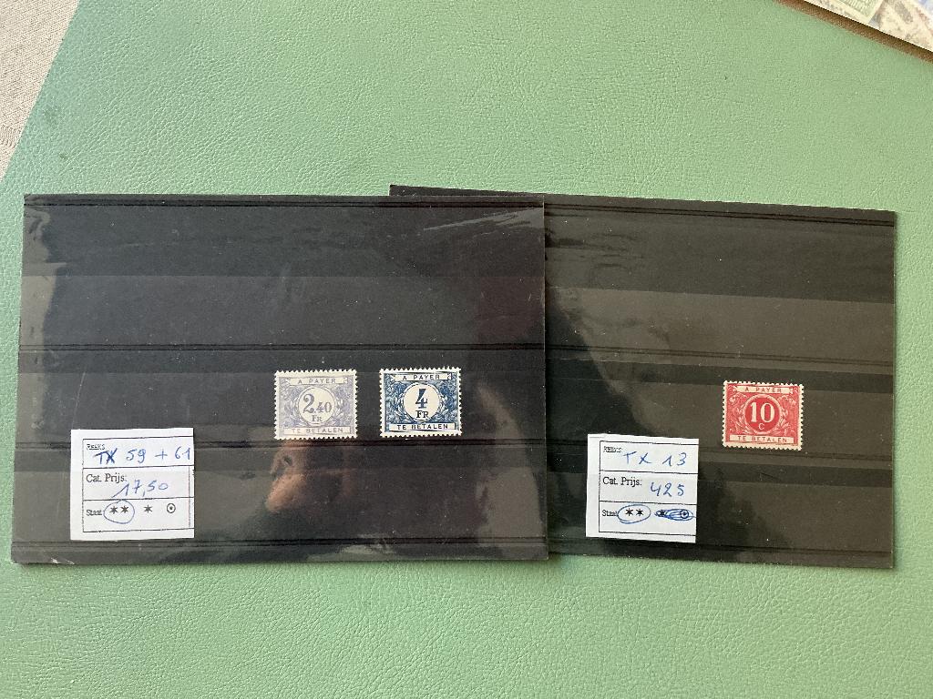 Postzegels België, Verzenden, Postfris