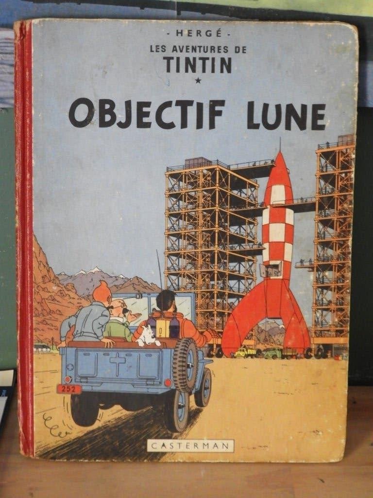 TINTIN / Objectif Lune / EO 1953, Enlèvement ou Envoi, Utilisé, HERGE