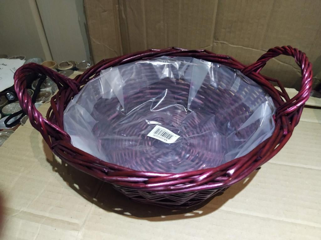 splinternieuw rond rieten sterk mandje 28cm x 10 cm, Ophalen of Verzenden, Nieuw, Rond