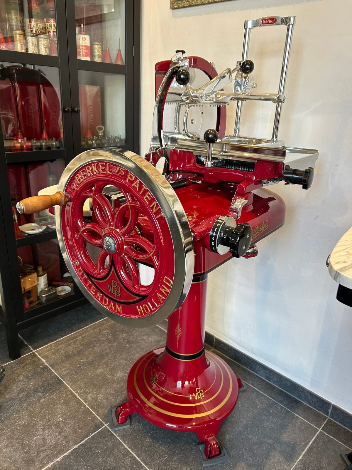 Prachtige oude snijmachine berkel rood gerestaureerd, Huis en Inrichting, Barren, Ophalen, Gebruikt