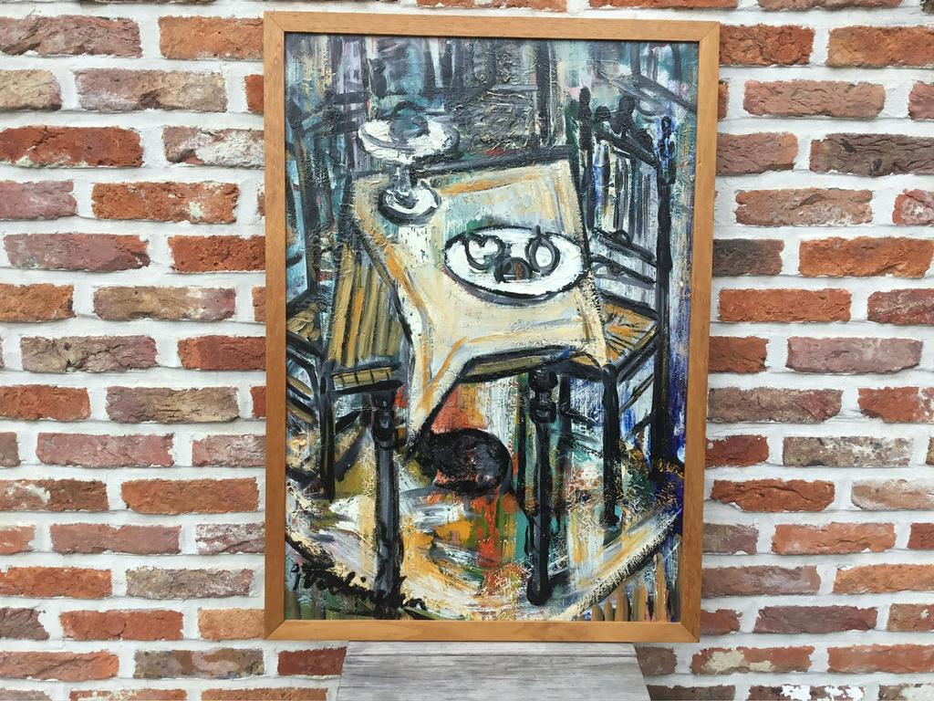 (G)eeraart Verlinden olieverf op paneel-70x50cm met kader, Antiek en Kunst, Ophalen