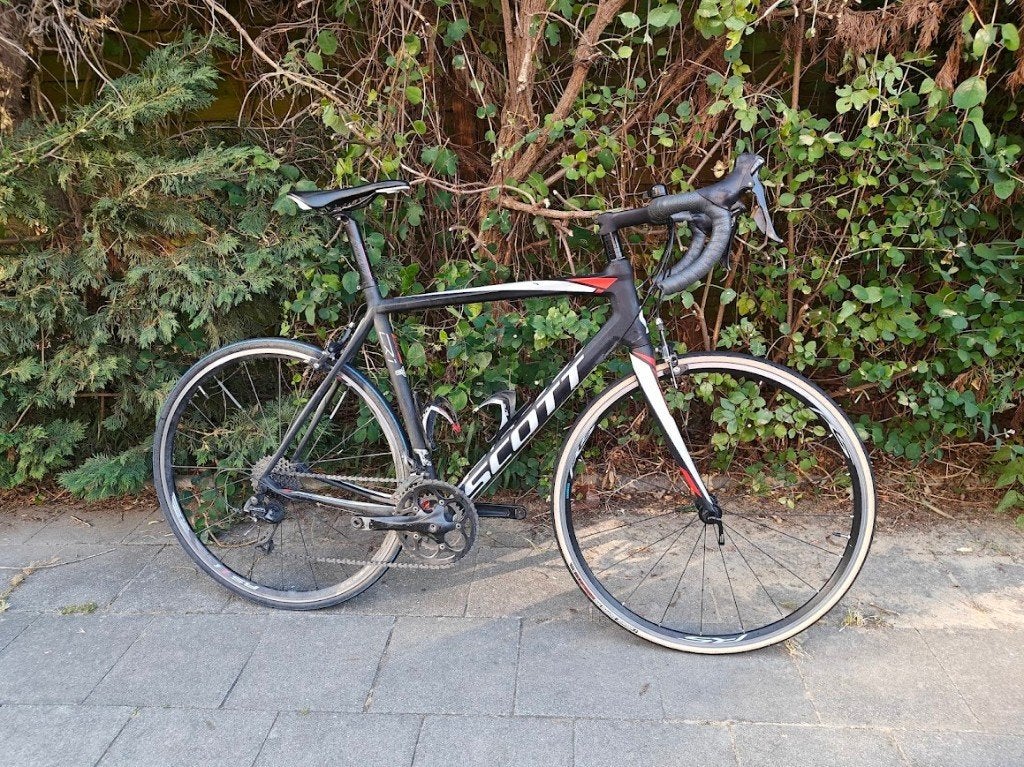 Carbon racefiets - Scott CR1 30 - maat 56, Fietsen en Brommers, Gebruikt, Carbon, Overige maten, 15 tot 20 versnellingen