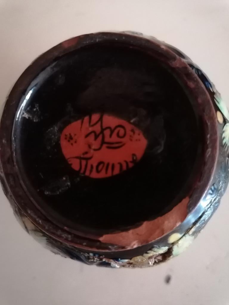 Vase en poterie émaillé., Enlèvement ou Envoi