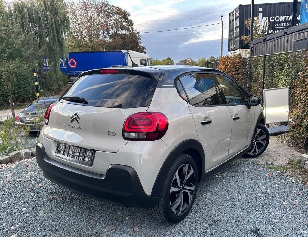 Citroen C3 1.2i Shine Plus*Halfleer/Camera/Navi/..., Voorwielaandrijving, Dealer onderhouden, Leder en Stof, Beige