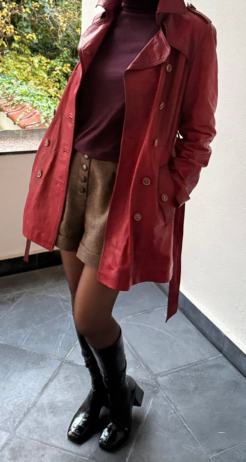 Veste en cuire Florence Italie, Enlèvement, Comme neuf