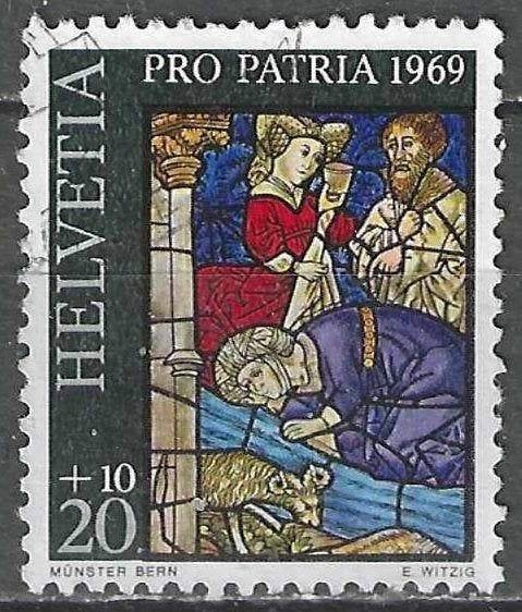 Suisse 1969 - Yvert 835 - Vitrail (ST), Envoi, Affranchi