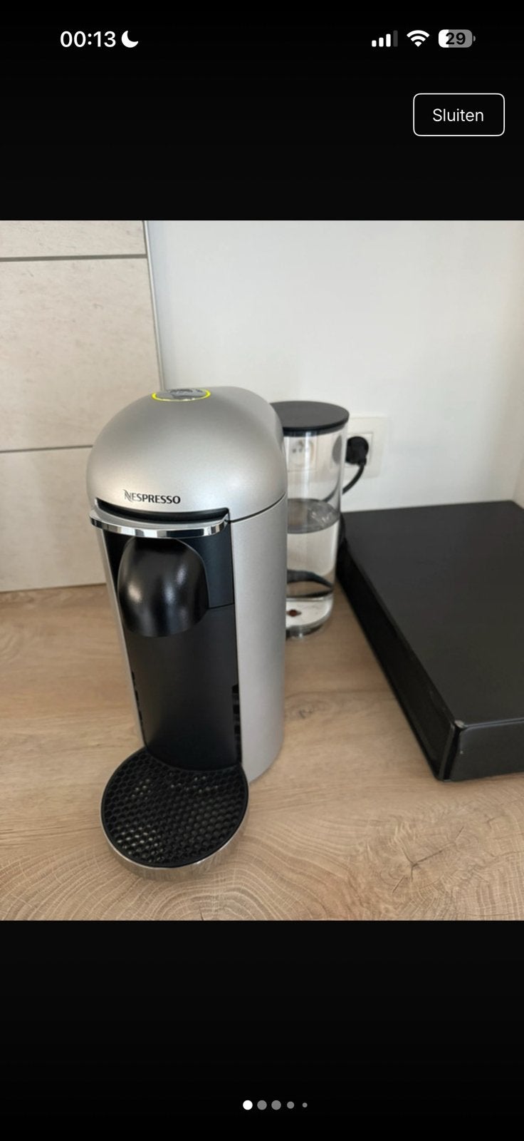 Nespresso Vertuo, Electroménager, Cafetières, Machine à espresso, Réservoir d'eau amovible, Dosettes et capsules de café, 1 tasse