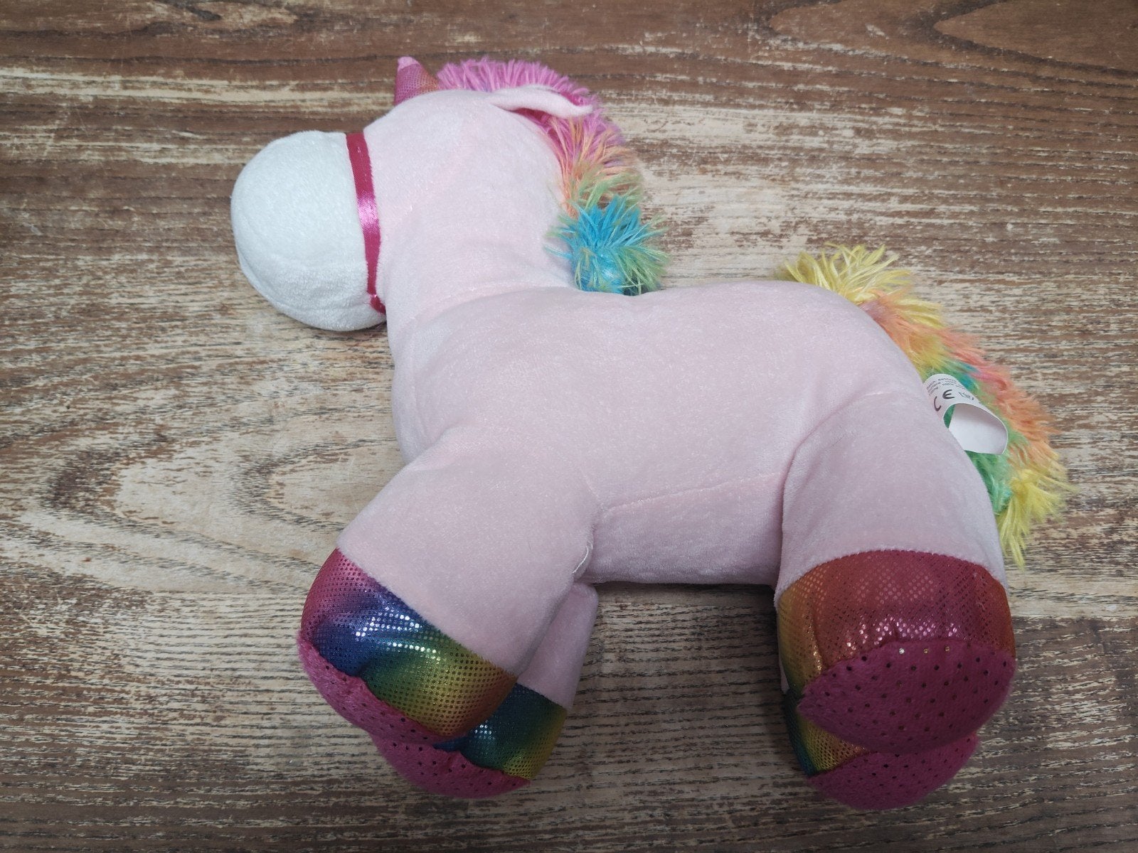 Mooie roze pluche unicorn / eenhoorn, Ophalen, Eenhoorn, Zo goed als nieuw, Roze