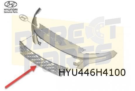 Hyundai Kona (2/21-) grille voorbumper bovendeel (Hybrid/ice, -, -, Nieuw, Bumper