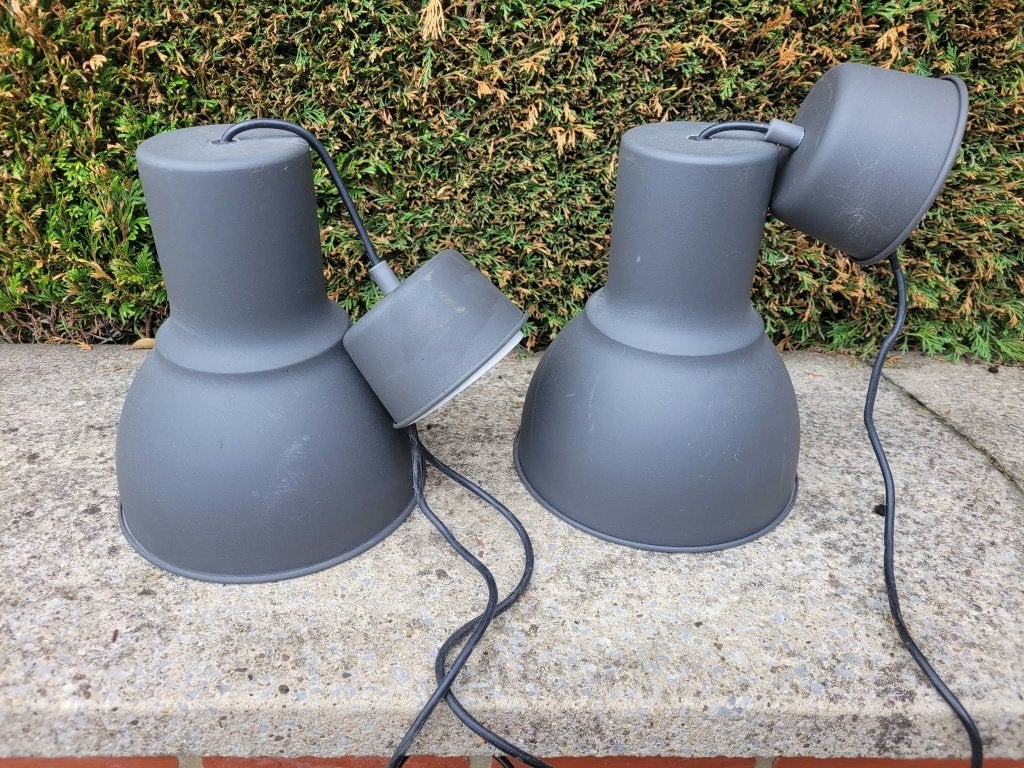lot de 2 lampes industrielles Ikea Hektar, Moins de 100 cm, Enlèvement, E27 (grand), Utilisé