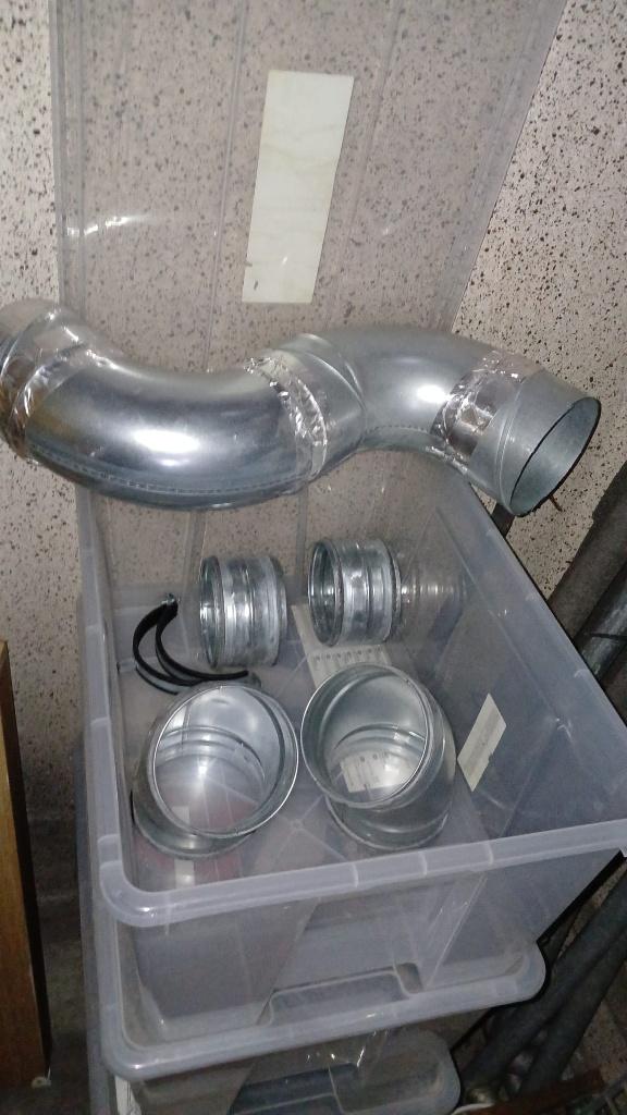 ventilatie buis en bochten dia 125 mm, Enlèvement, Comme neuf, Extracteur