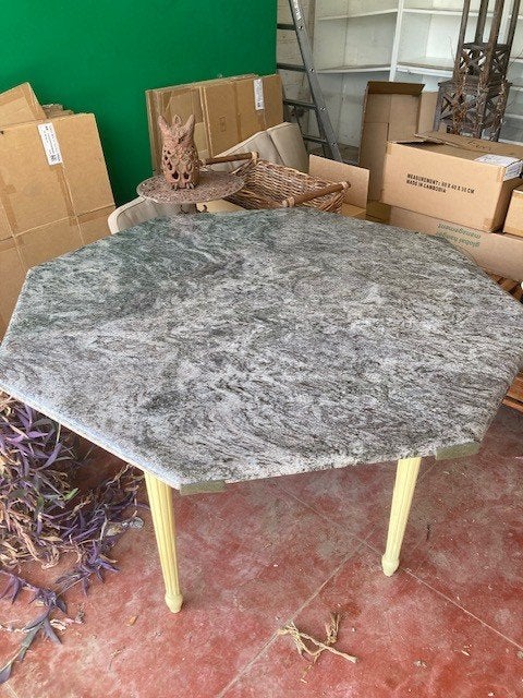 tafel met granieten blad, Neuf, 100 à 150 cm, Cinq personnes ou plus, 100 à 150 cm