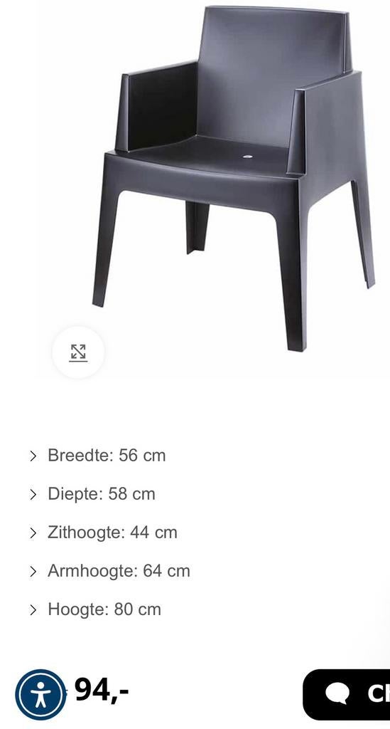 8 zwarte boxstoelen, Enlèvement, Utilisé, Synthétique, Empilable