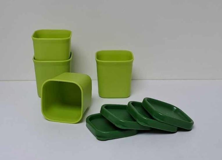Tupperware™ « Ramequin Micro Urban Familly » x 4 - vert, Envoi, Neuf, Vert, Boîte