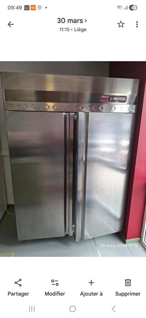 2 Armoires frigos hautes  Diamond Gastro Line Plus INOX, Enlèvement, Utilisé, Refroidissement et Congélation