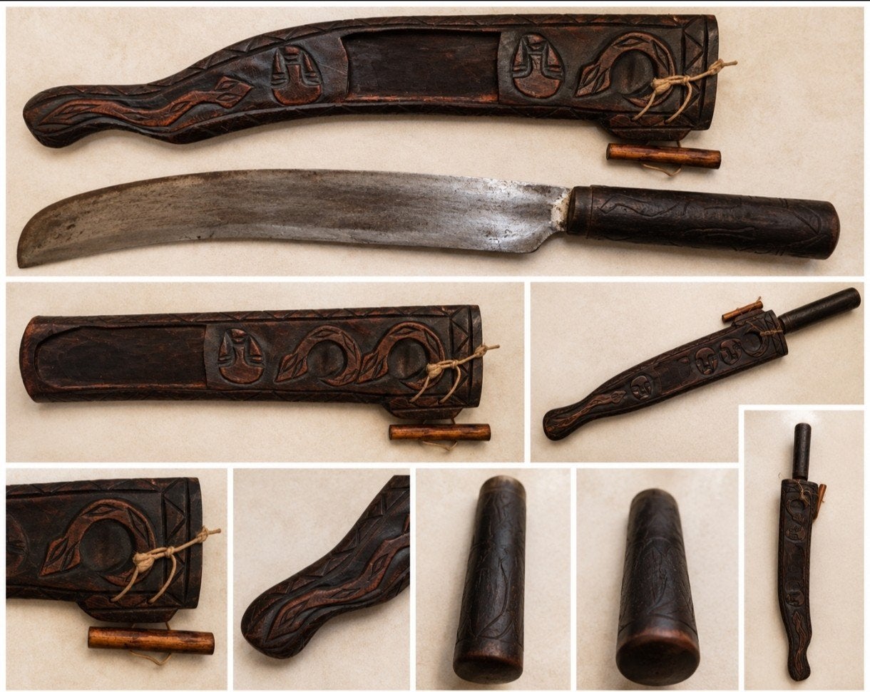 Ancienne machette africaine authentique., Antiquités & Art, Enlèvement