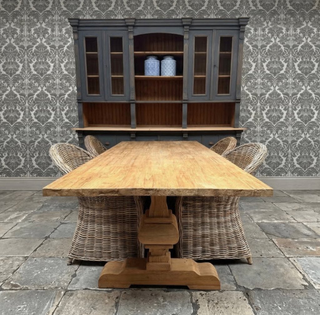 Oude eiken Kloostertafel - 240x100, Huis en Inrichting, Ophalen, Eikenhout, 200 cm of meer, 50 tot 100 cm