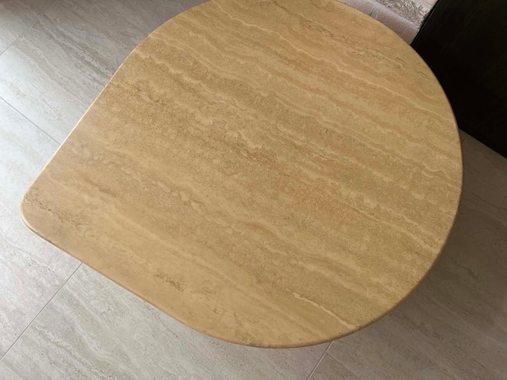 Table basse en travertin en bel état, Maison & Meubles, Tables | Tables de salon, Enlèvement ou Envoi
