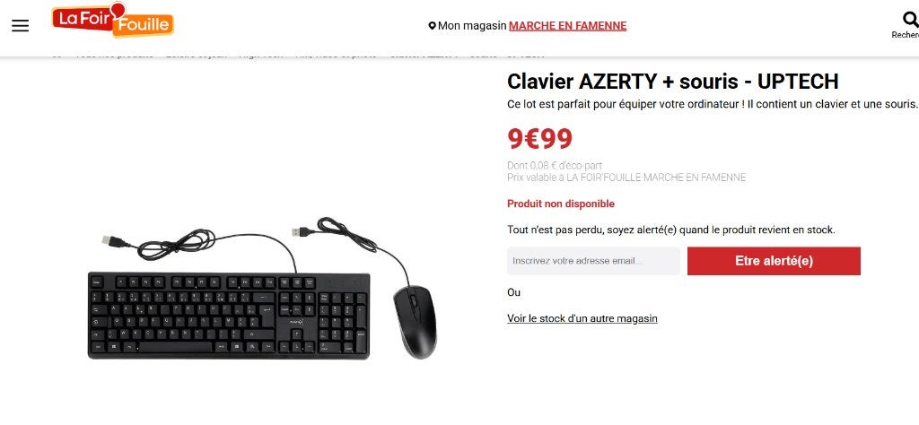 Lot clavier + souris avec fil + souris sans fil.Neufs., Ophalen, Nieuw, Draadloos