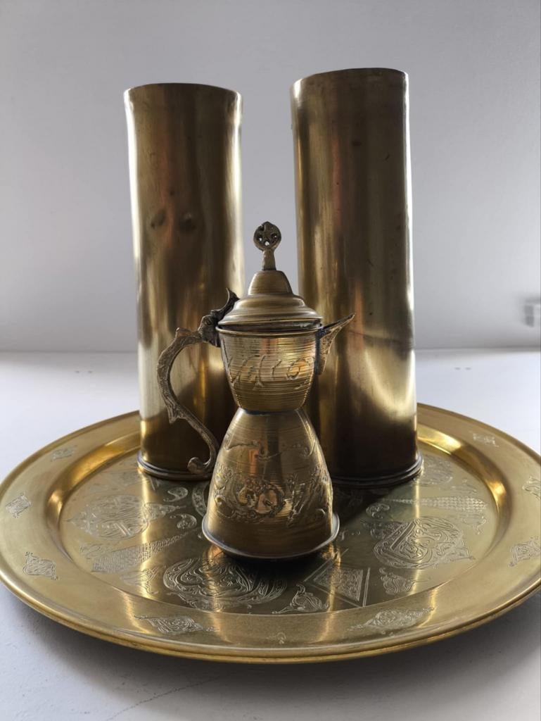 Boîte en cuivre, plateau, carafe, Enlèvement