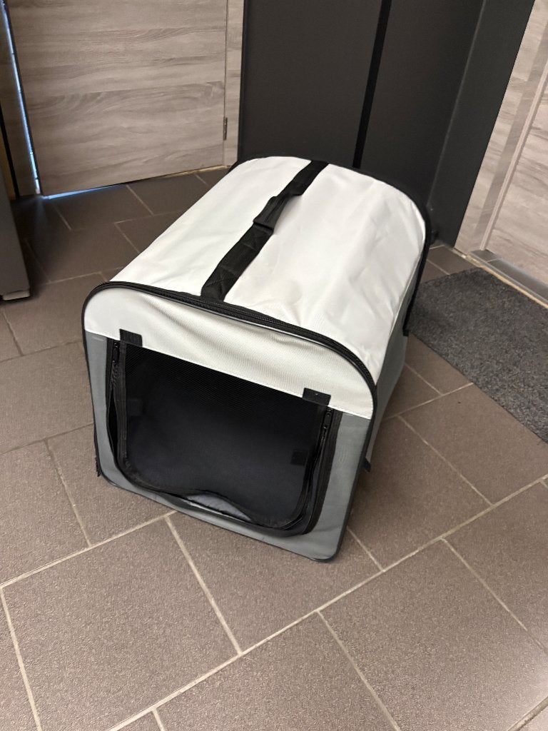 Opvouwbare bench kooi hond, Dieren en Toebehoren, Hondenhokken, Ophalen, Minder dan 65 cm, Zo goed als nieuw, Minder dan 75 cm