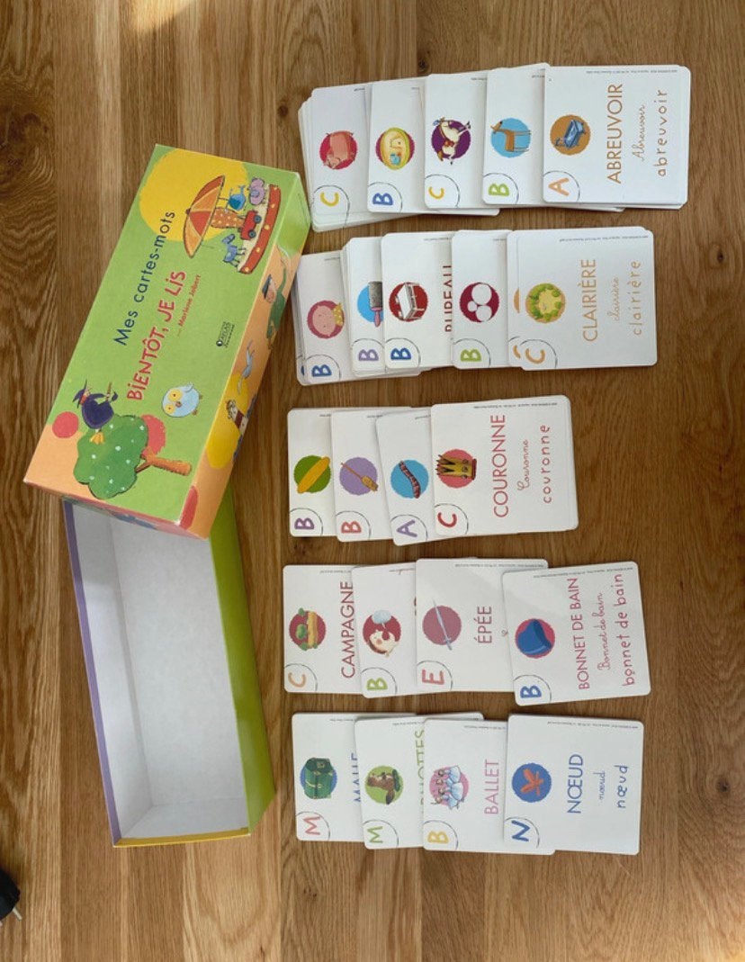 Coffret Mes cartes-mots - Bientôt je lis (Marlène Jobert), Envoi, Langue et Lecture