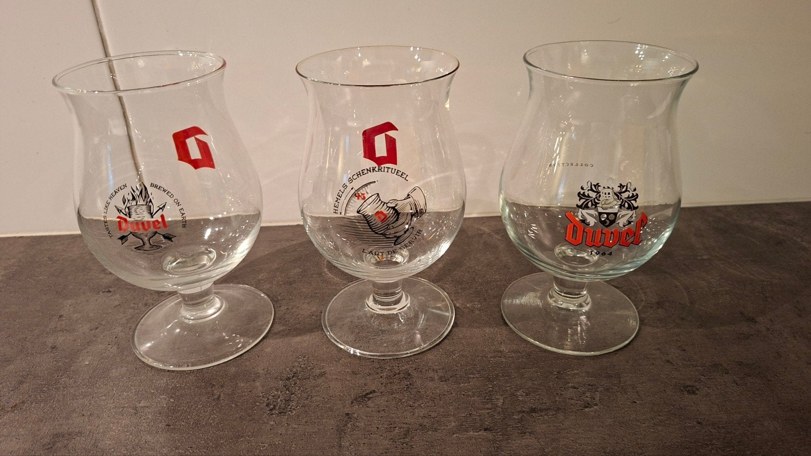 3 duvel glazen, Verzamelen, Ophalen of Verzenden