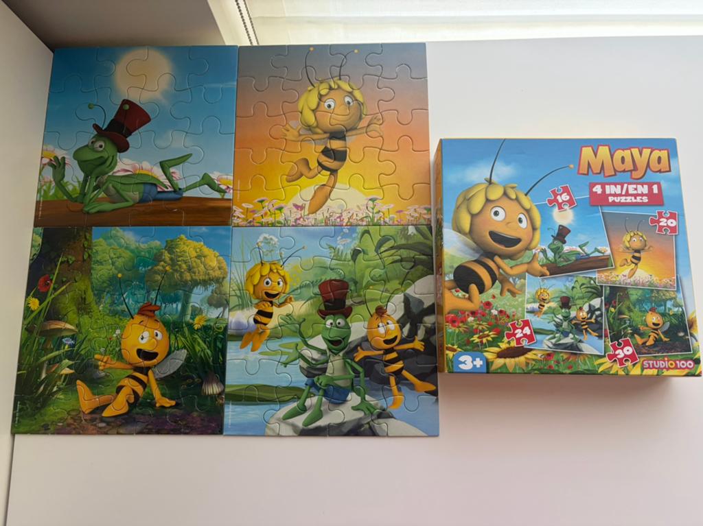 Puzzel Maya, 4 in 1, Ophalen of Verzenden, 10 tot 50 stukjes, Zo goed als nieuw, 2 tot 4 jaar