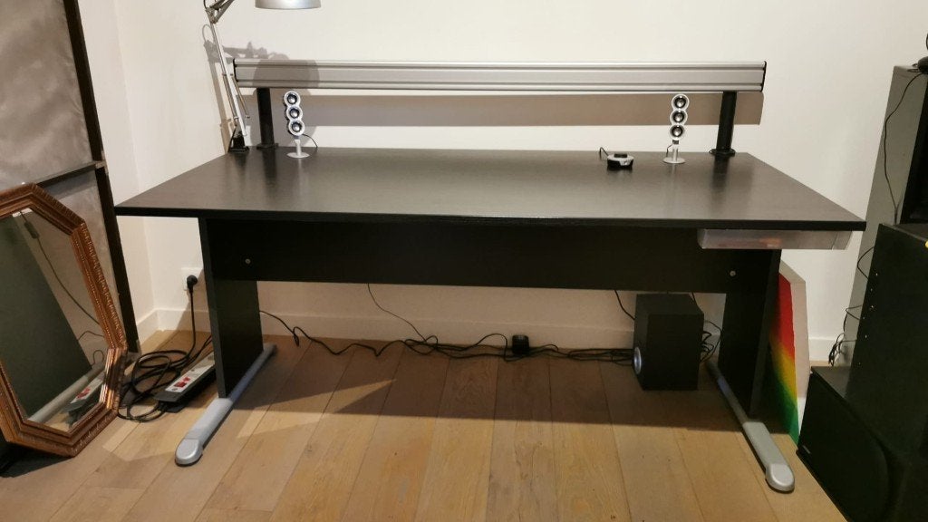 Bureau, Huis en Inrichting, Bureaus, Ophalen, Zwart, 160 cm, Hout