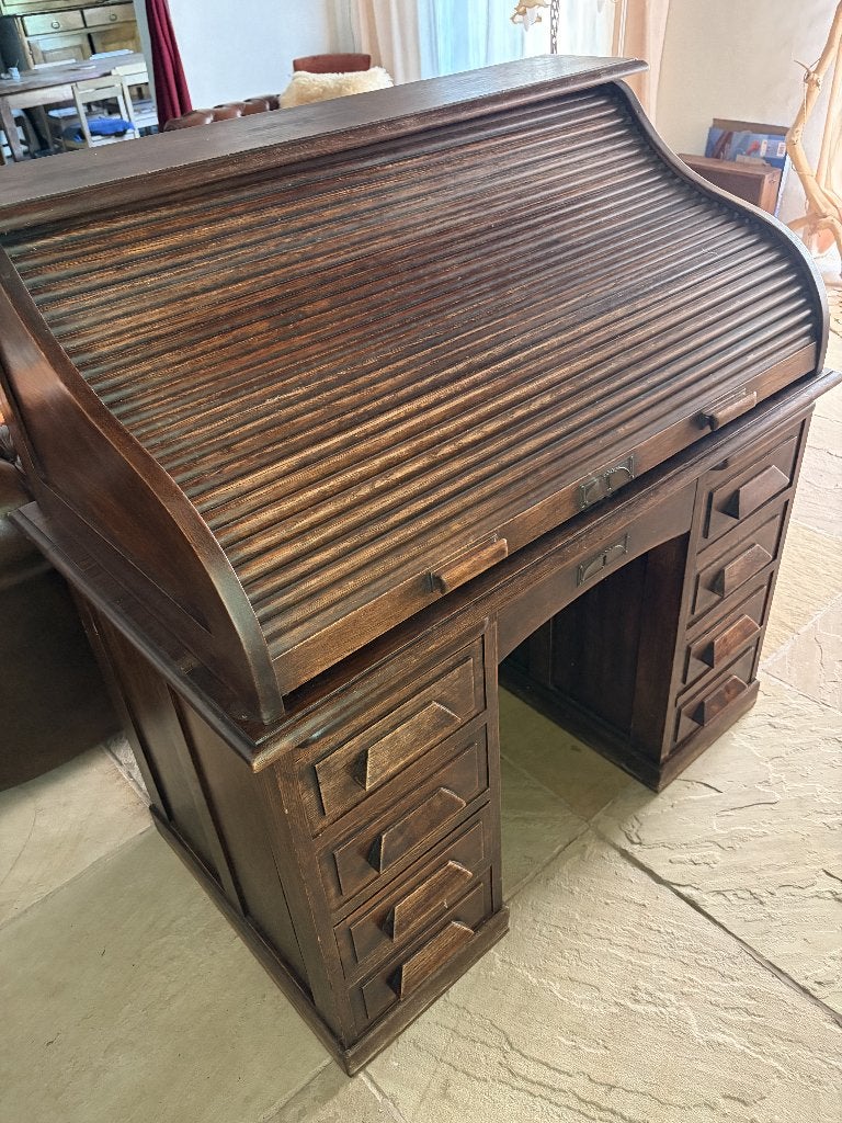 Rolluik-bureau, Ophalen, Overige typen, 110 cm, Hout
