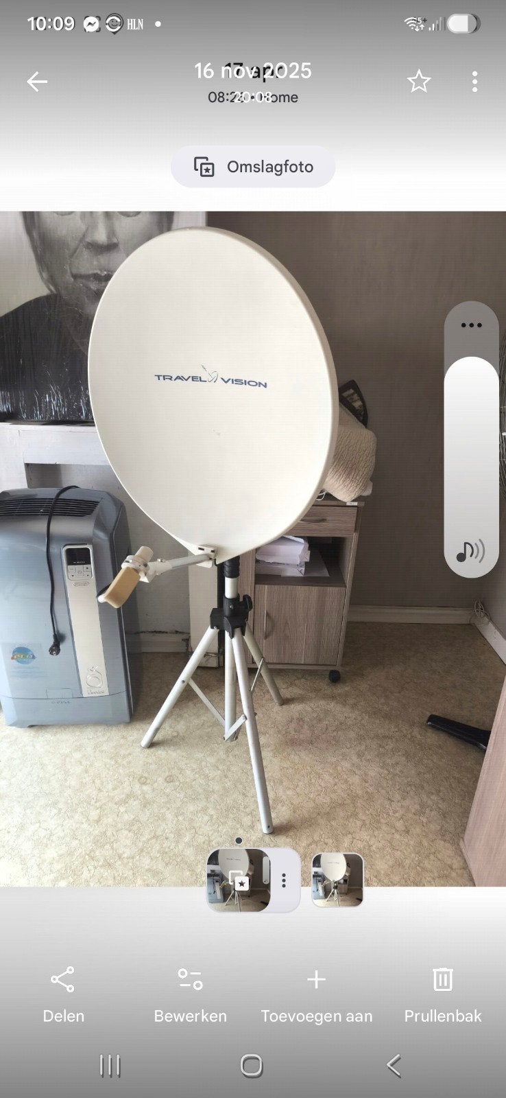 schotelantenne zelfzoeker  travel vision, Ophalen, Zo goed als nieuw, (Schotel)antenne