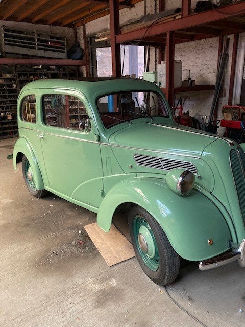 oldtimer te koop Ford popular, Auto's, Overige modellen, Leder, Overige kleuren, Handgeschakeld